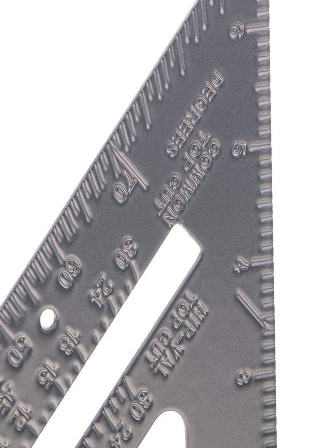 bosig® Double Side Scale Aluminium Alloy Metric Inch Triangle Ruler Measurement Hand Tools (180 mm) | Speed Square | Square Layout Tool - Image 4